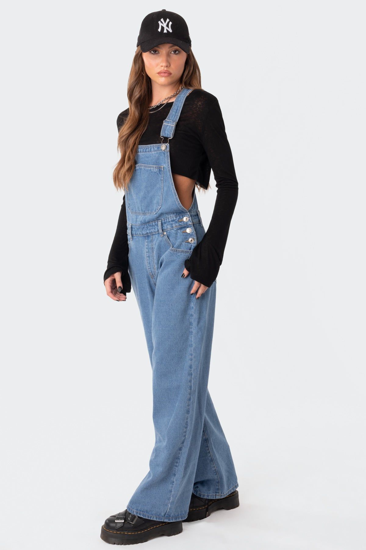 Maeve Denim Overalls sold by Edikted product image thumbnail 3