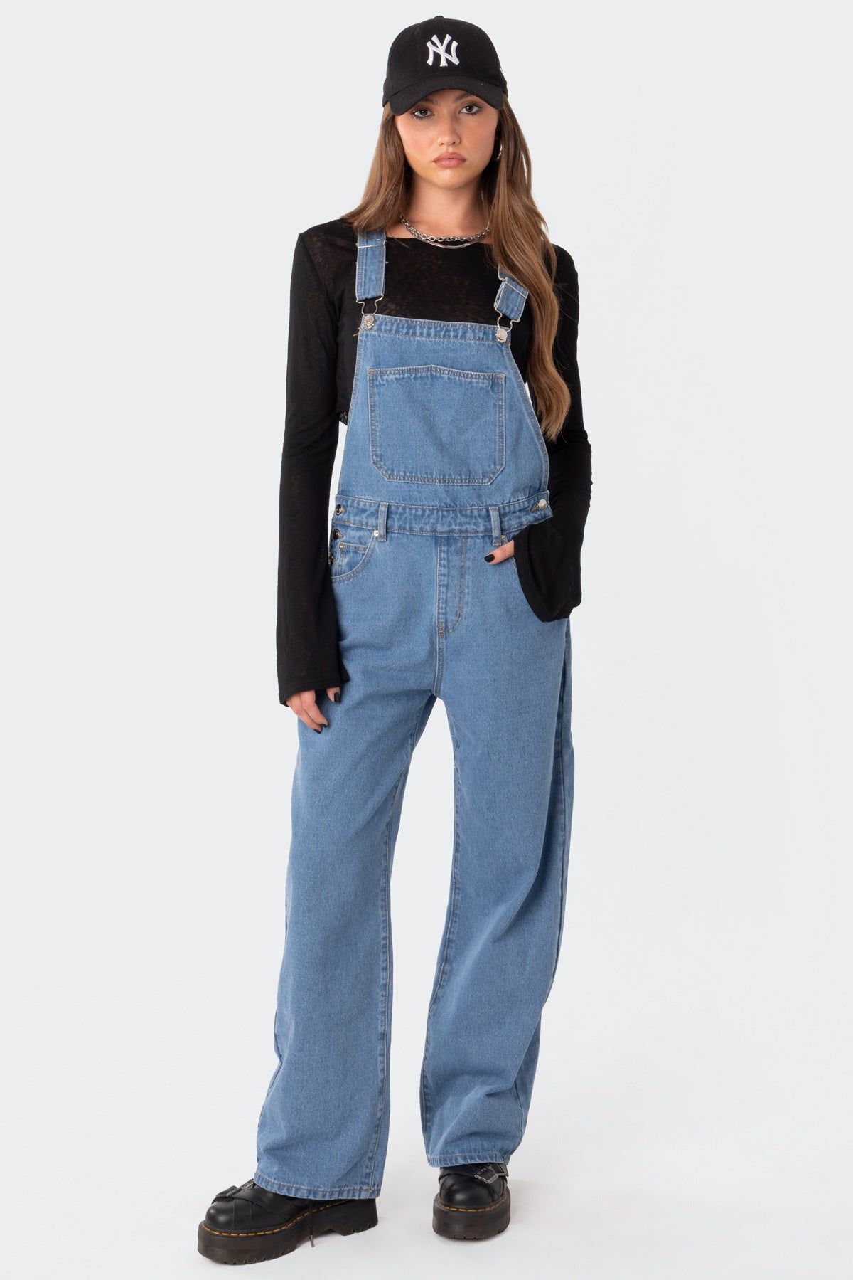 Maeve Denim Overalls sold by Edikted product image thumbnail 5