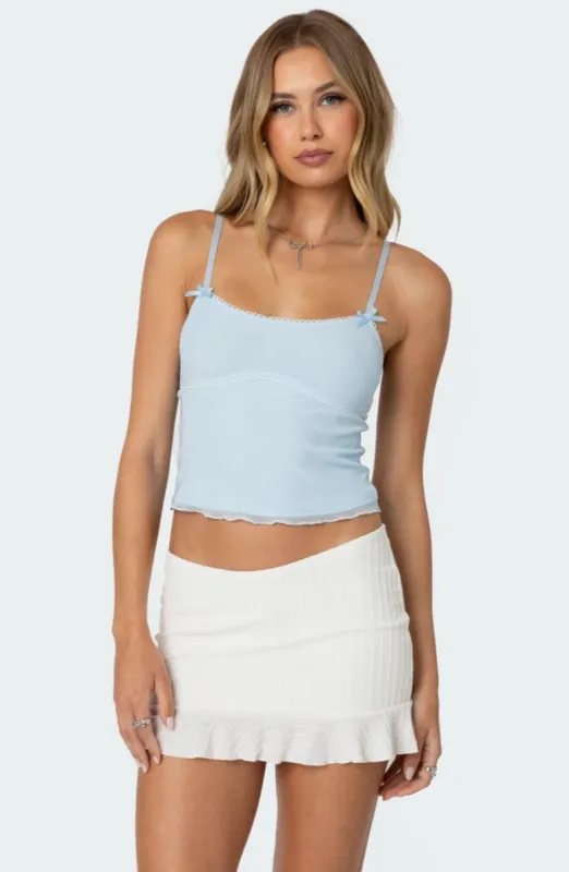 Bethany Mesh Tank Top sold by Edikted