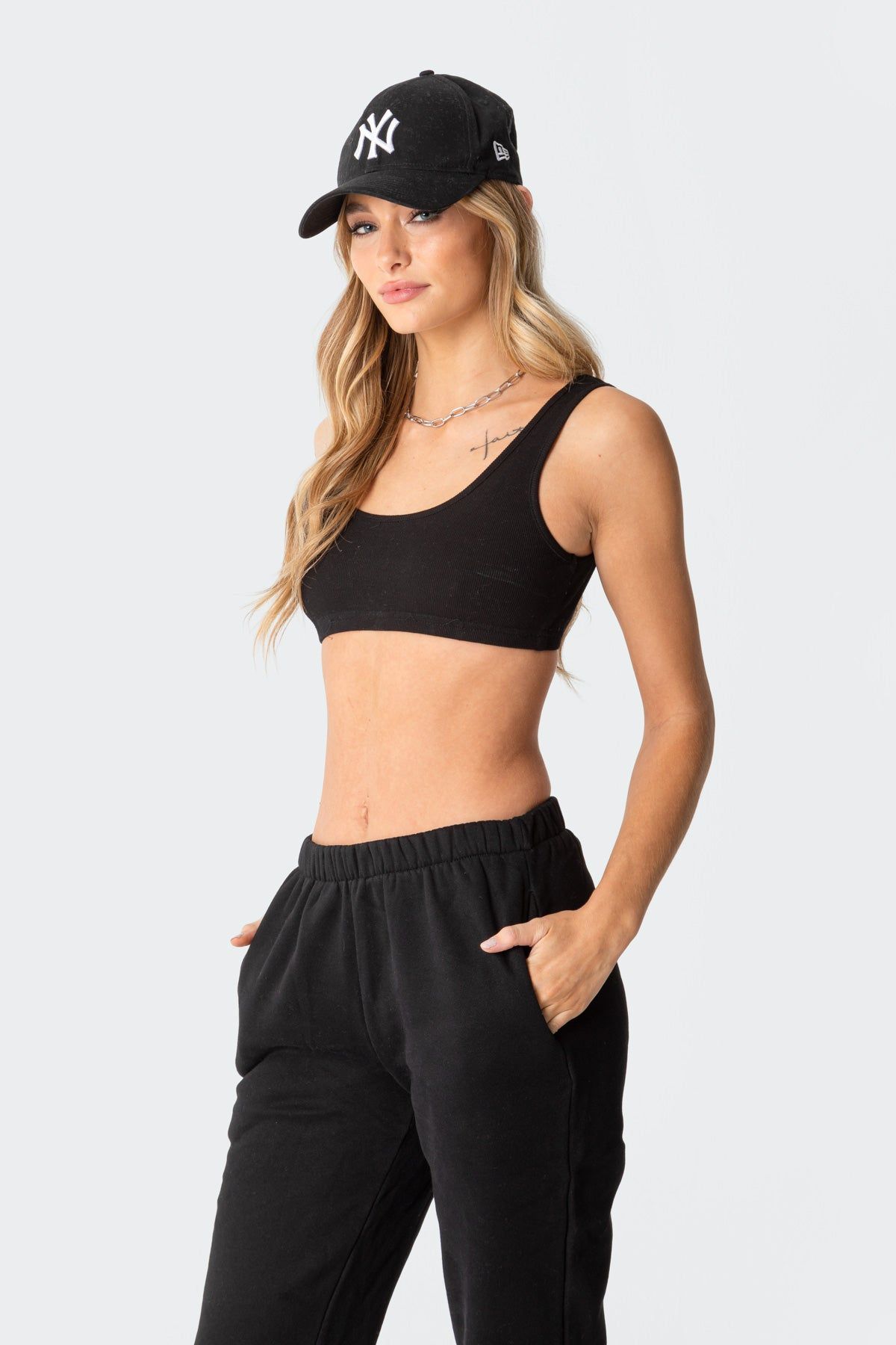 Essential Ribbed Crop Top sold by Edikted product image thumbnail 4