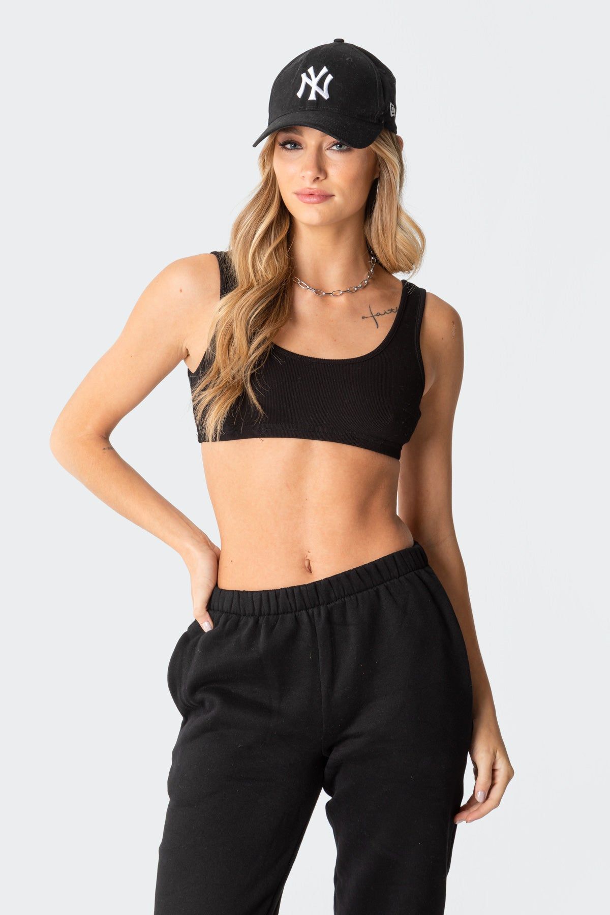 Essential Ribbed Crop Top sold by Edikted