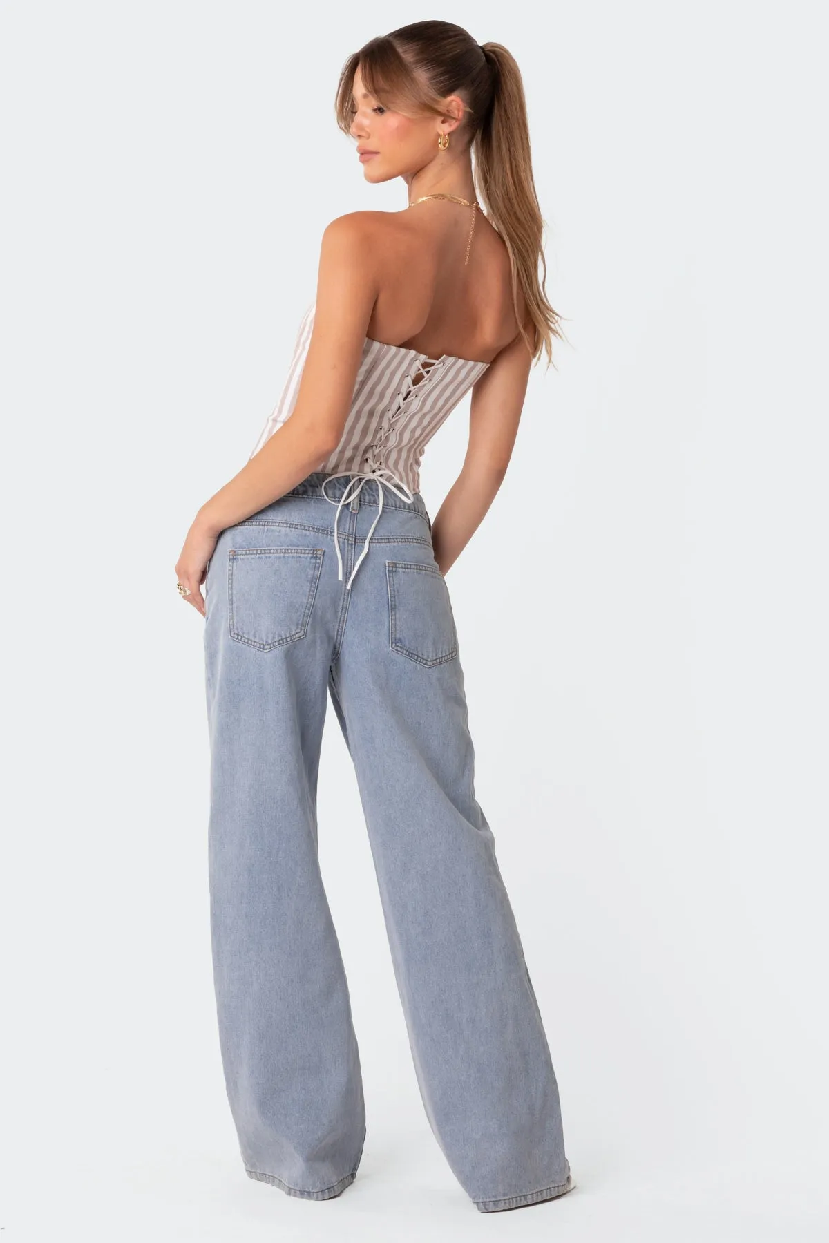 Adeline Lace Up Corset sold by Edikted product image thumbnail 2