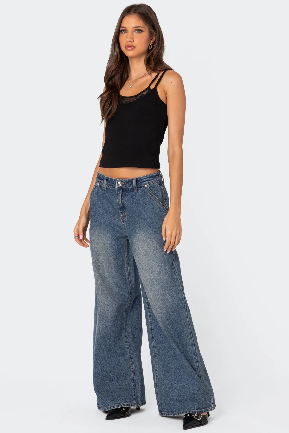 Carnation Lacey Layered Tank Top sold by Edikted product image thumbnail 4