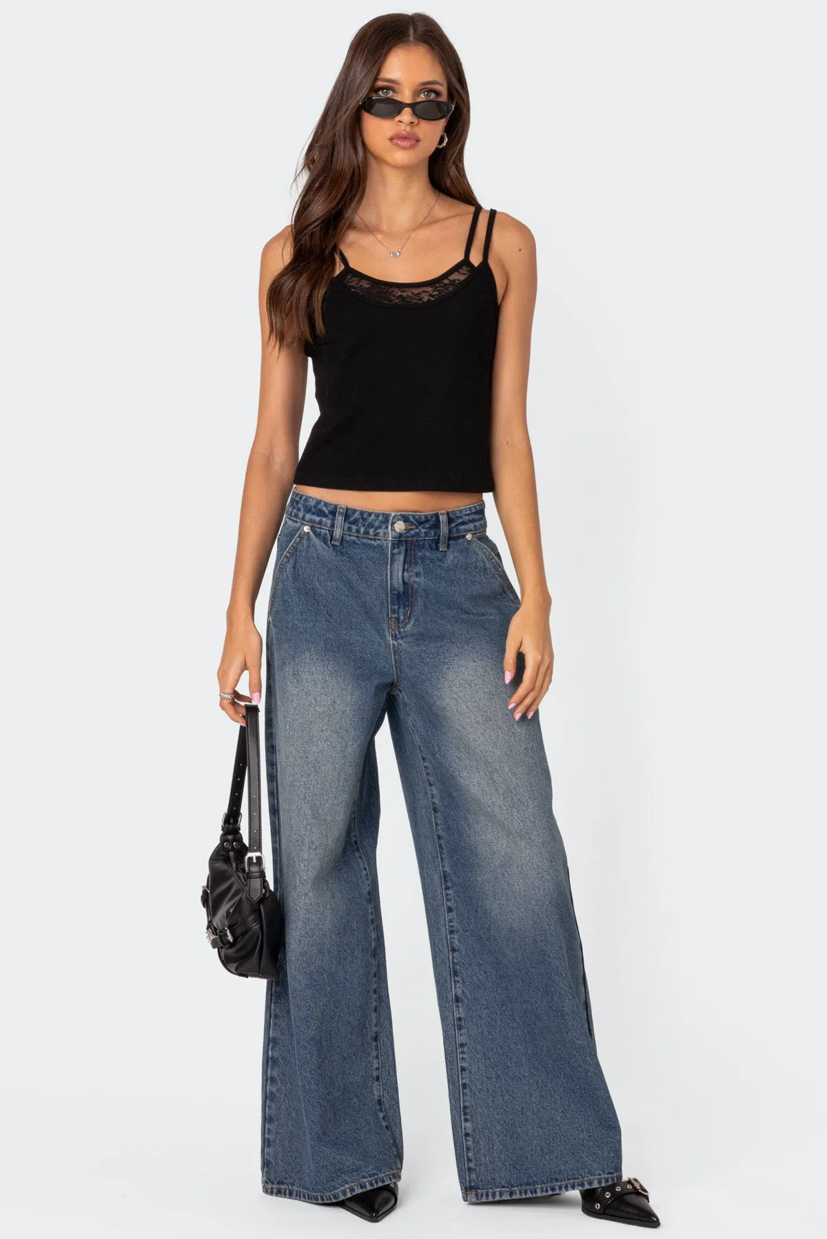 Carnation Lacey Layered Tank Top sold by Edikted product image thumbnail 2