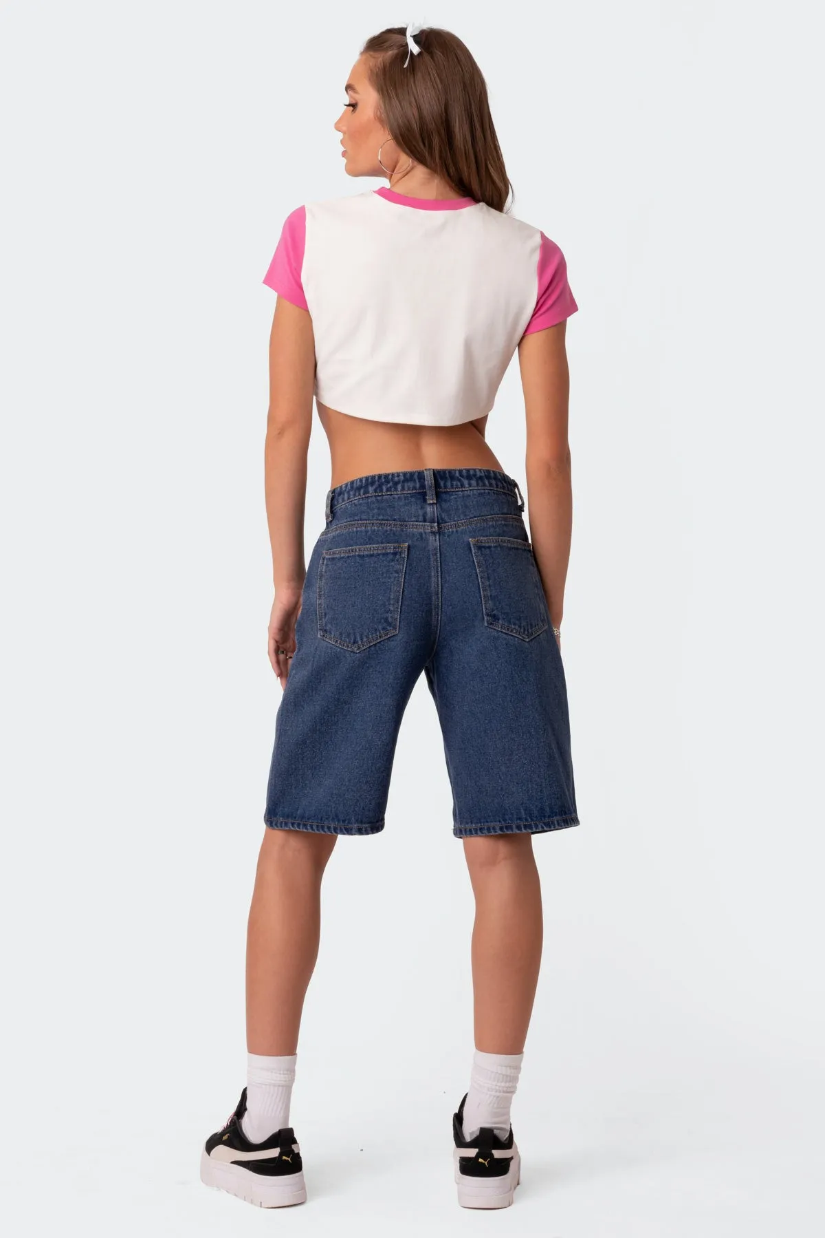 Queenin Cropped T Shirt sold by Edikted product image thumbnail 4