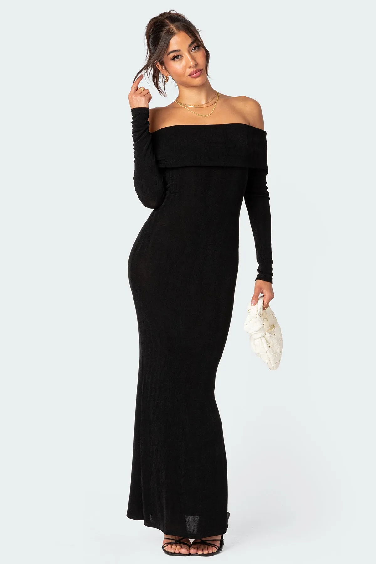 Susan Fold Over Maxi Dress sold by Edikted product image thumbnail 5