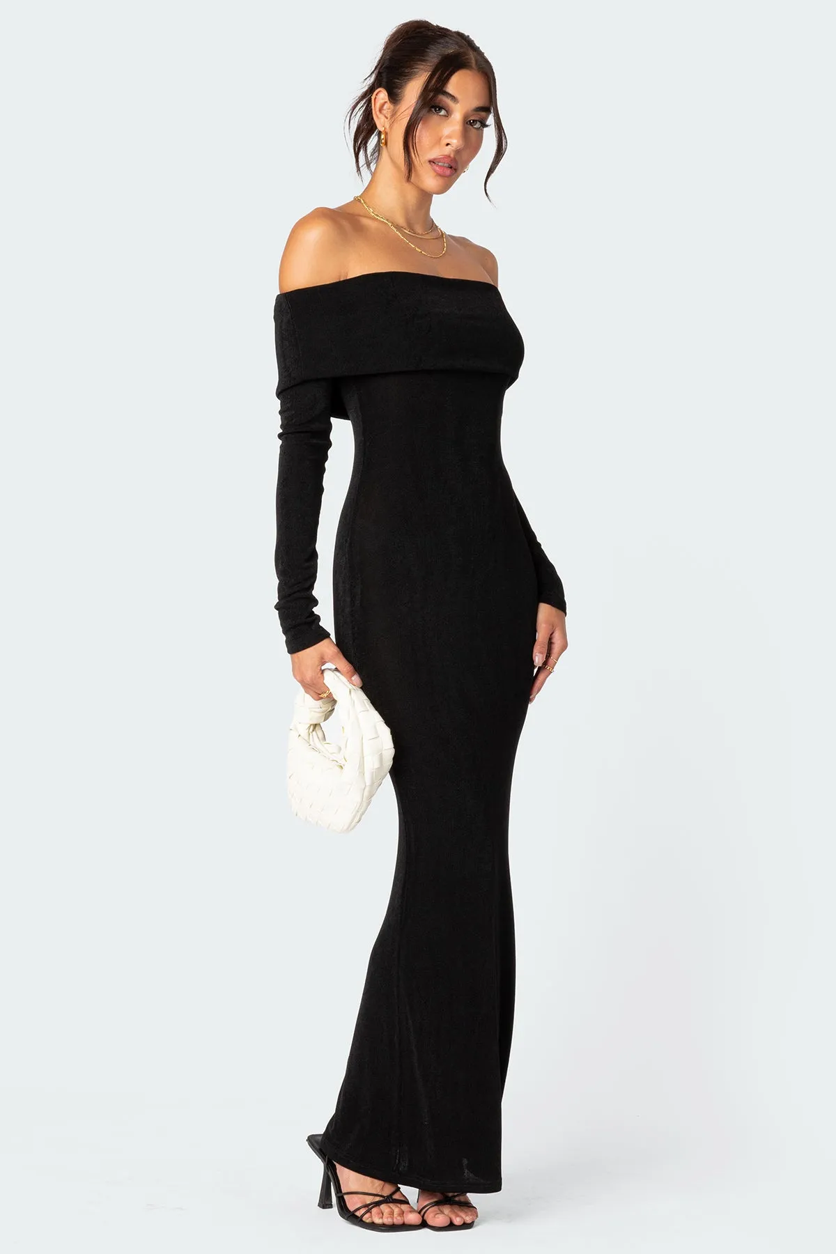 Susan Fold Over Maxi Dress sold by Edikted product image thumbnail 2