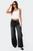 Braya Washed Low Rise Baggy Jeans sold by Edikted