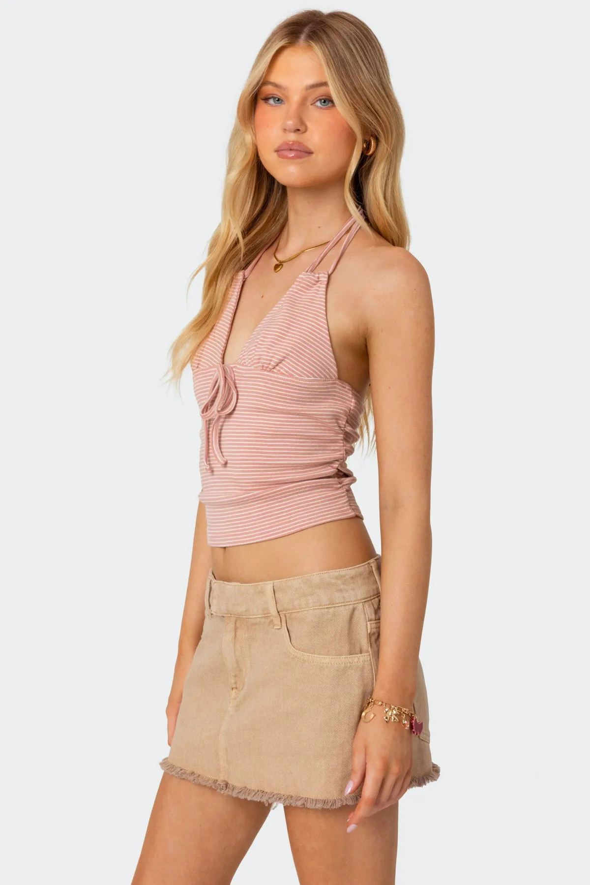 Lanai Striped Halter Top sold by Edikted product image thumbnail 3