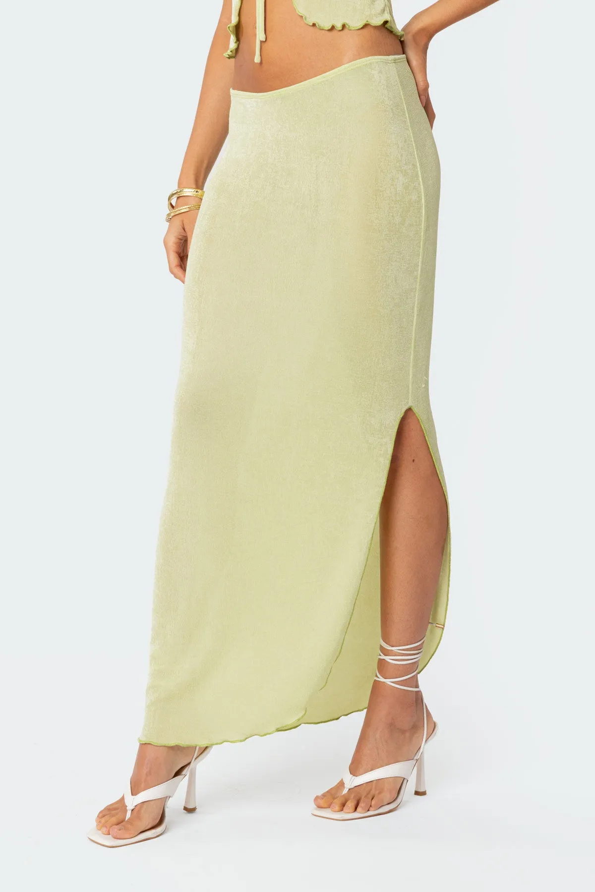 Milan Slitted Maxi Skirt sold by Edikted product image thumbnail 3