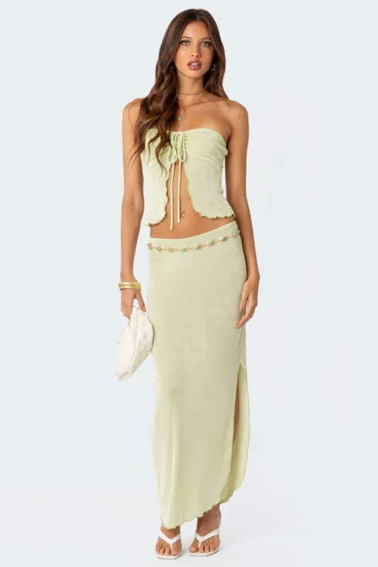 Milan Slitted Maxi Skirt sold by Edikted