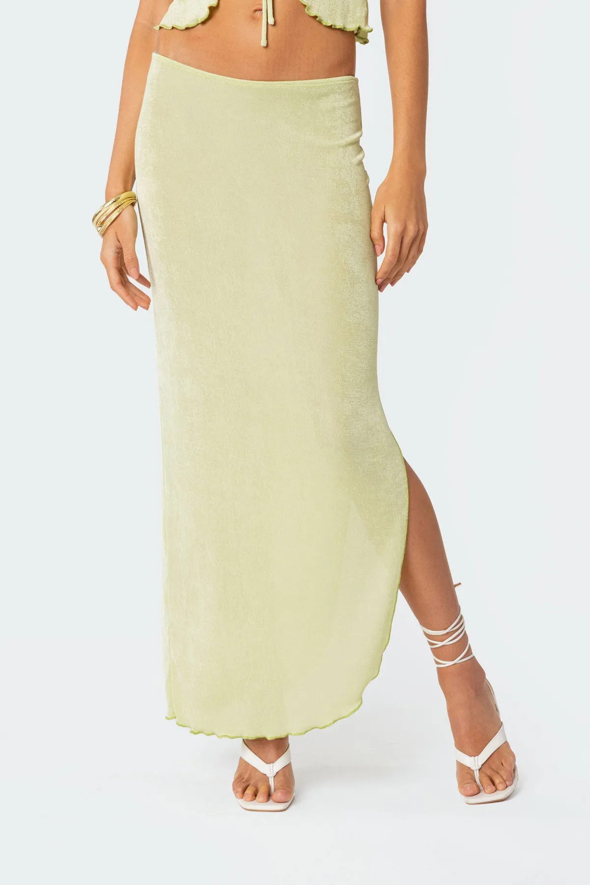 Milan Slitted Maxi Skirt sold by Edikted product image thumbnail 2