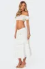 Skye Off Shoulder Eyelet Crop Top sold by Edikted