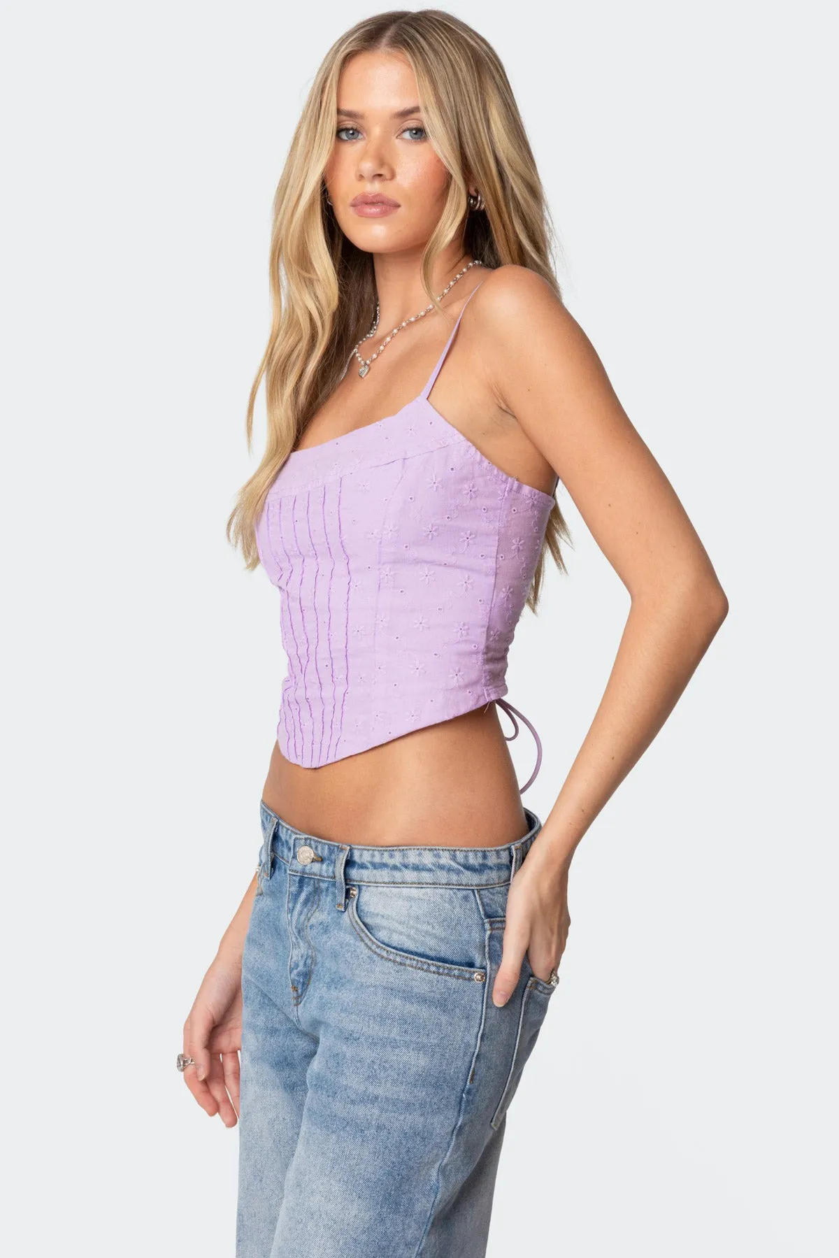 Elowen Eyelet Corset sold by Edikted product image thumbnail 3