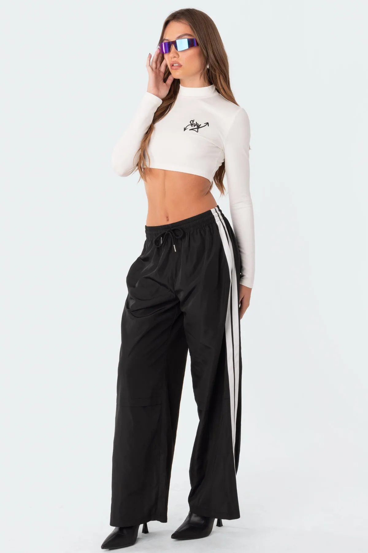Fauna Nylon Track Pants sold by Edikted product image thumbnail 4
