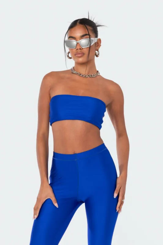 Daphne Shiny Bandeau Top sold by Edikted