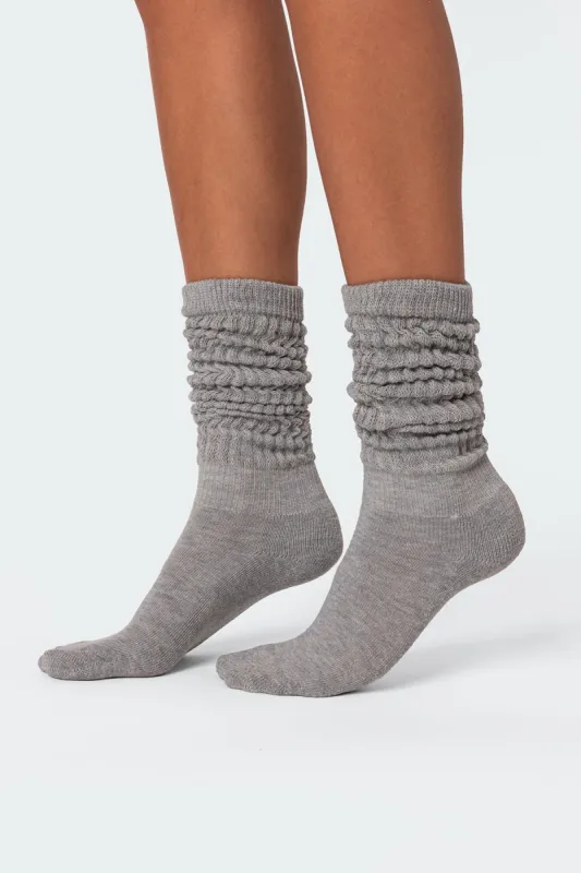 Slouchy Scrunch Socks sold by Edikted