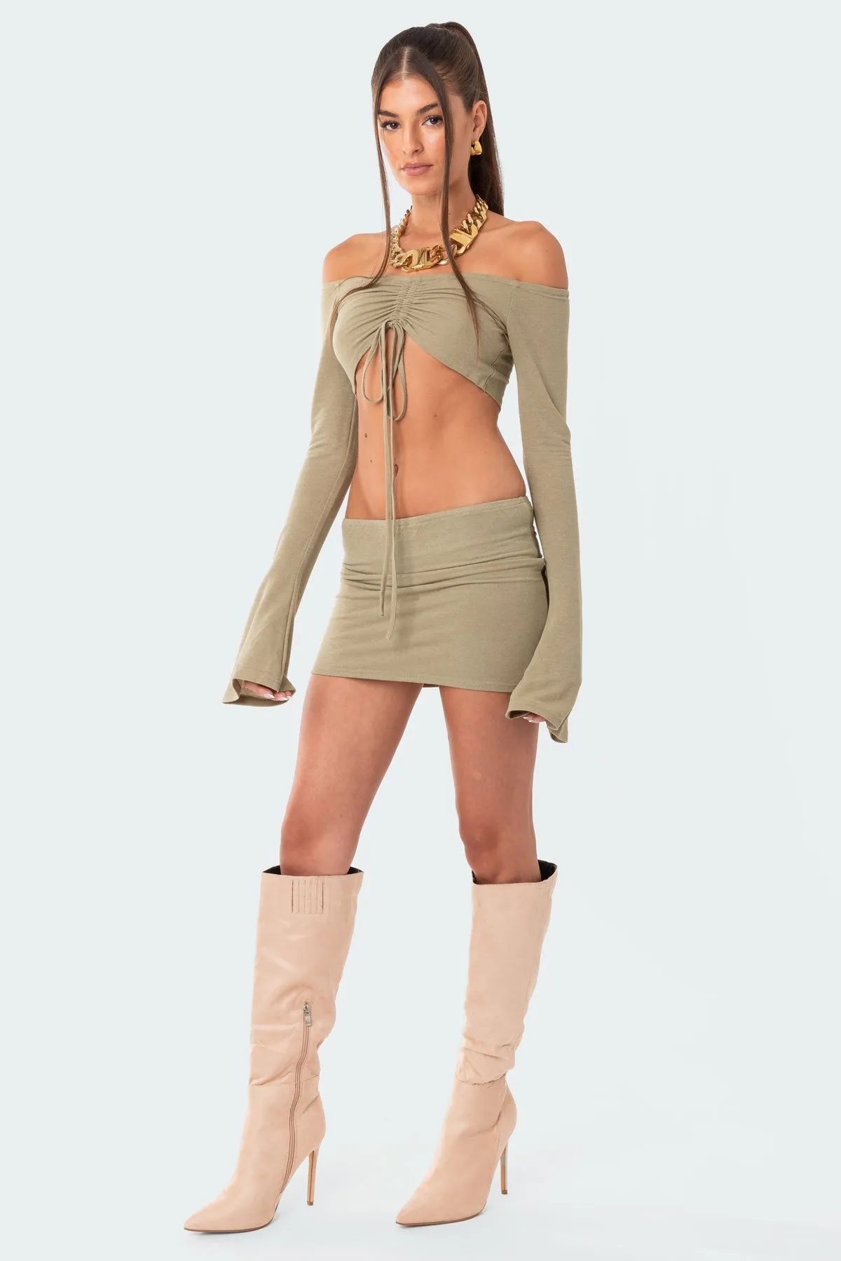 Kirby Low-Rise Mini Skirt sold by Edikted product image thumbnail 3