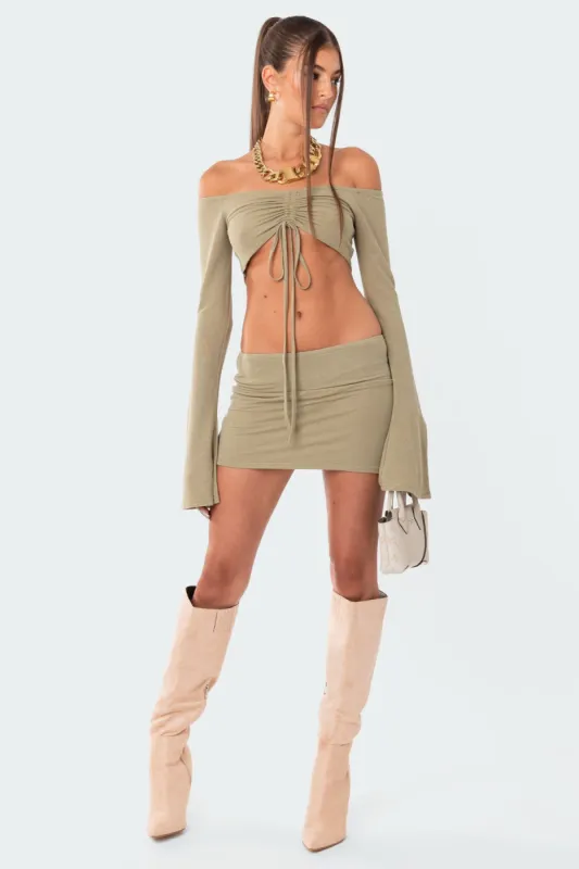 Kirby Low-Rise Mini Skirt sold by Edikted