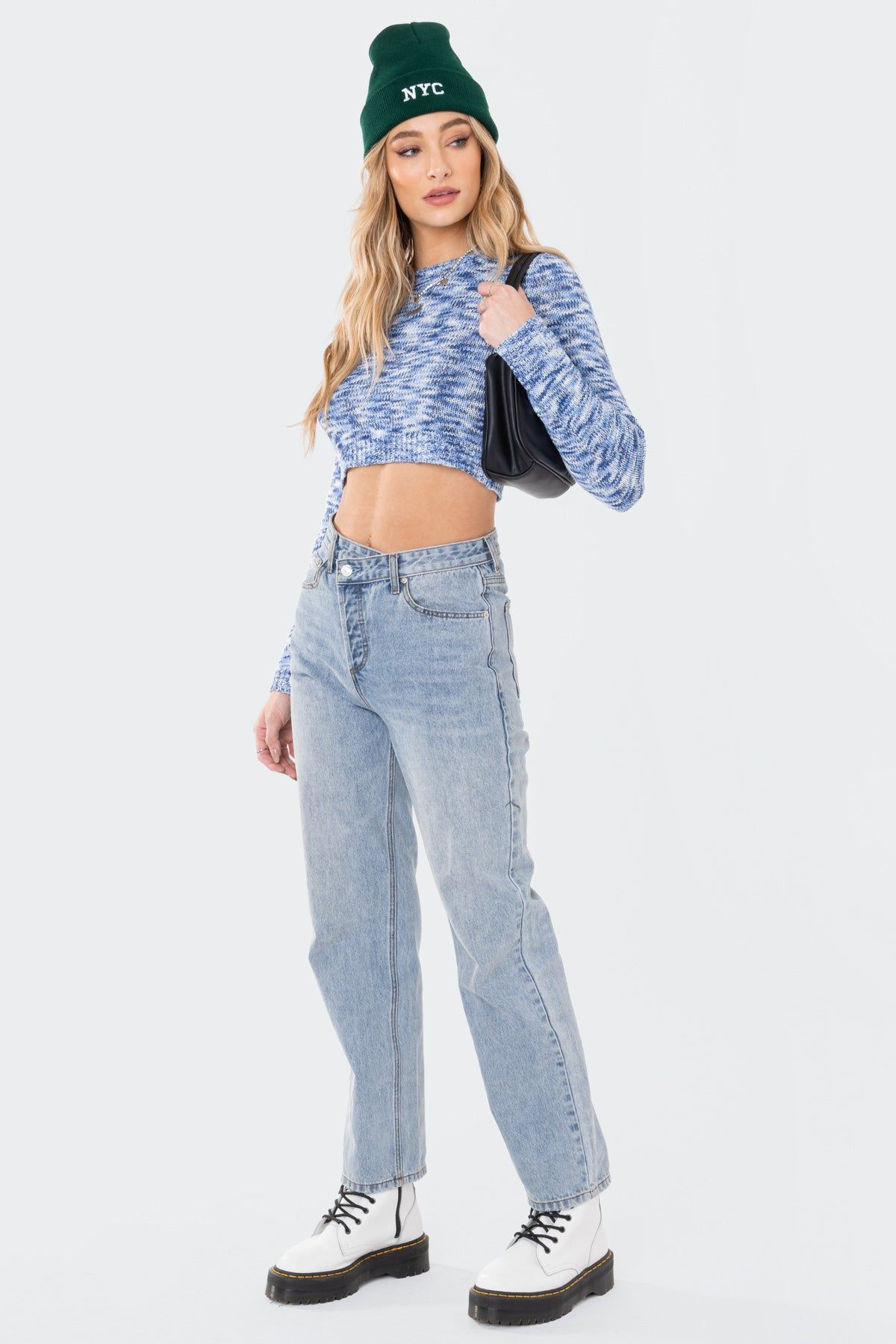 Emily Tri-Color Cropped Sweater sold by Edikted product image thumbnail 2