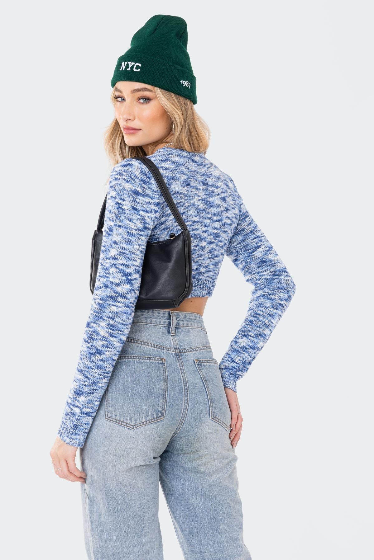 Emily Tri-Color Cropped Sweater sold by Edikted product image thumbnail 5