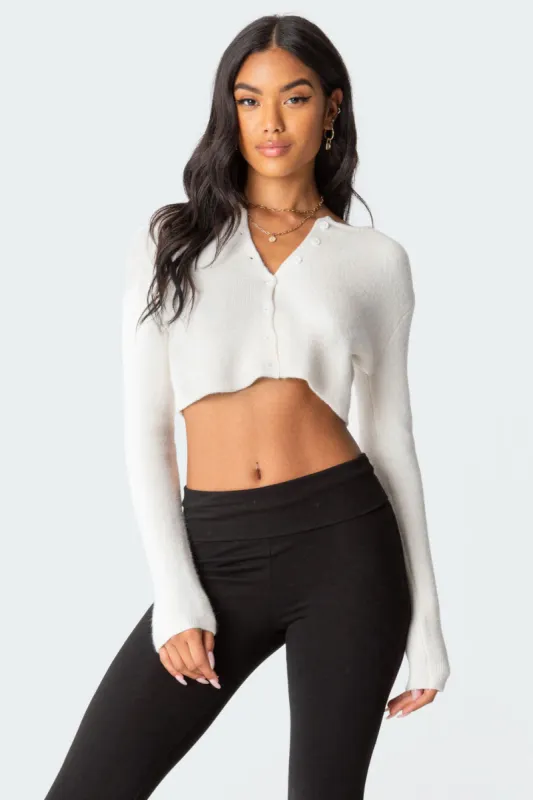 Otto Cropped Cardigan sold by Edikted