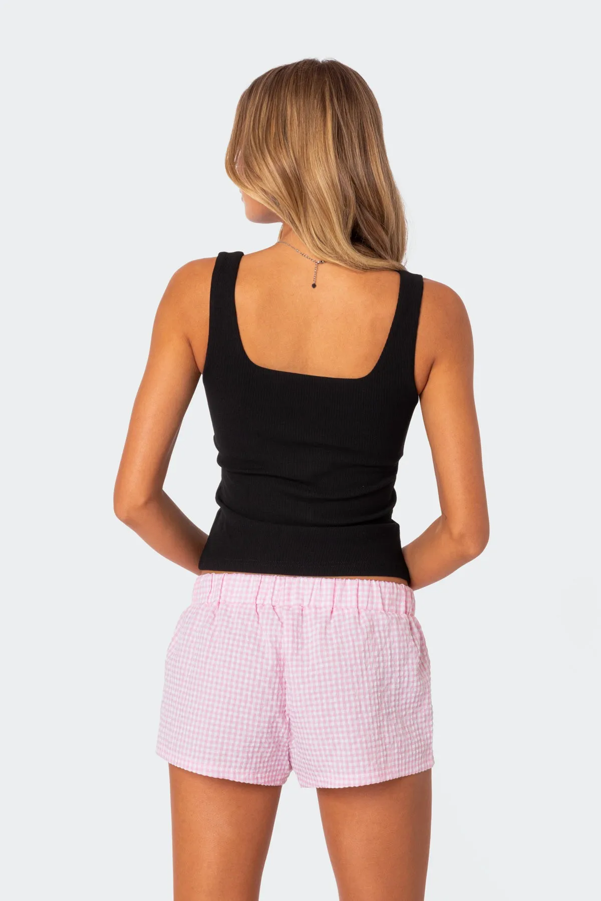 Lola Ribbed Tank Top sold by Edikted product image thumbnail 4