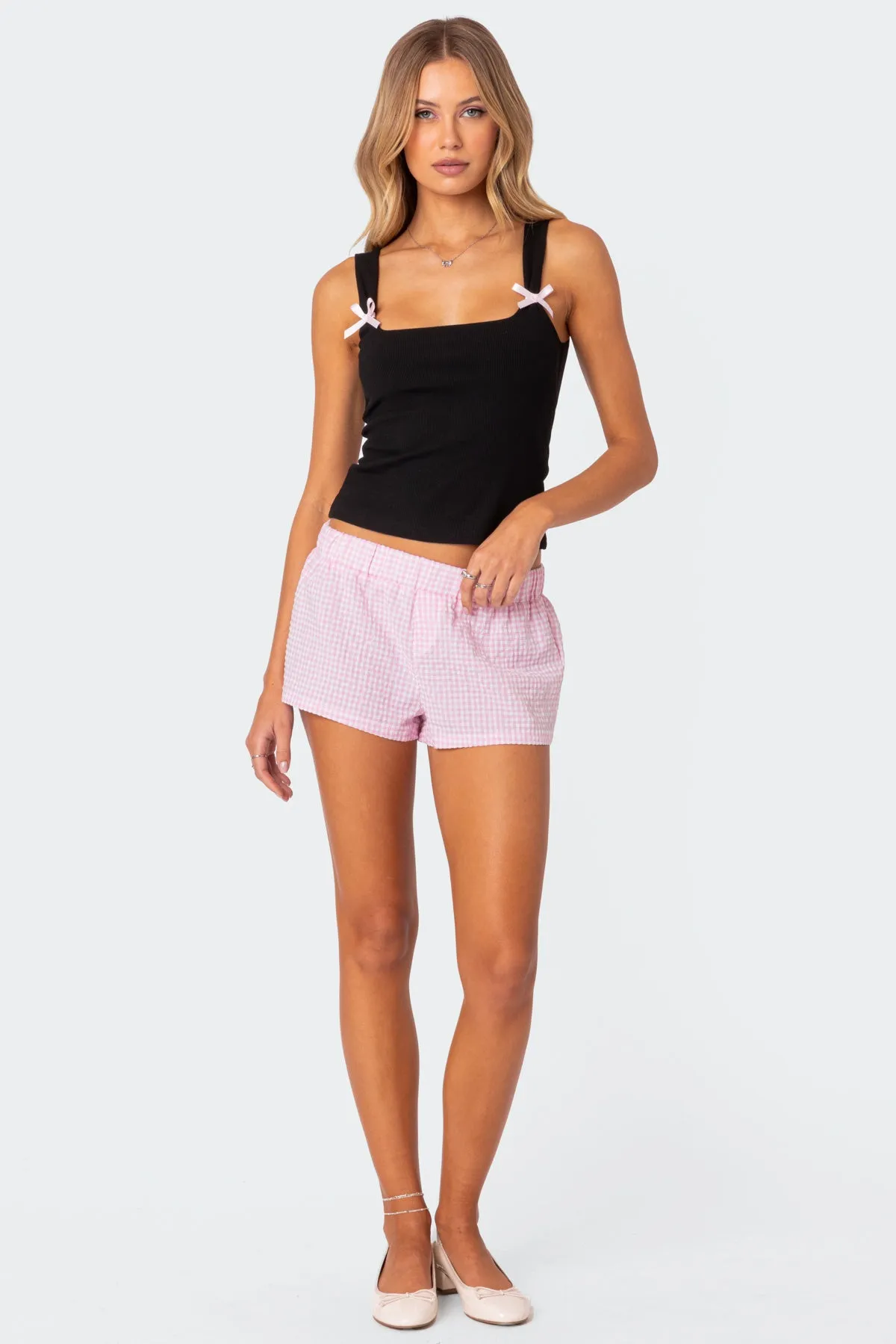 Lola Ribbed Tank Top sold by Edikted product image thumbnail 5