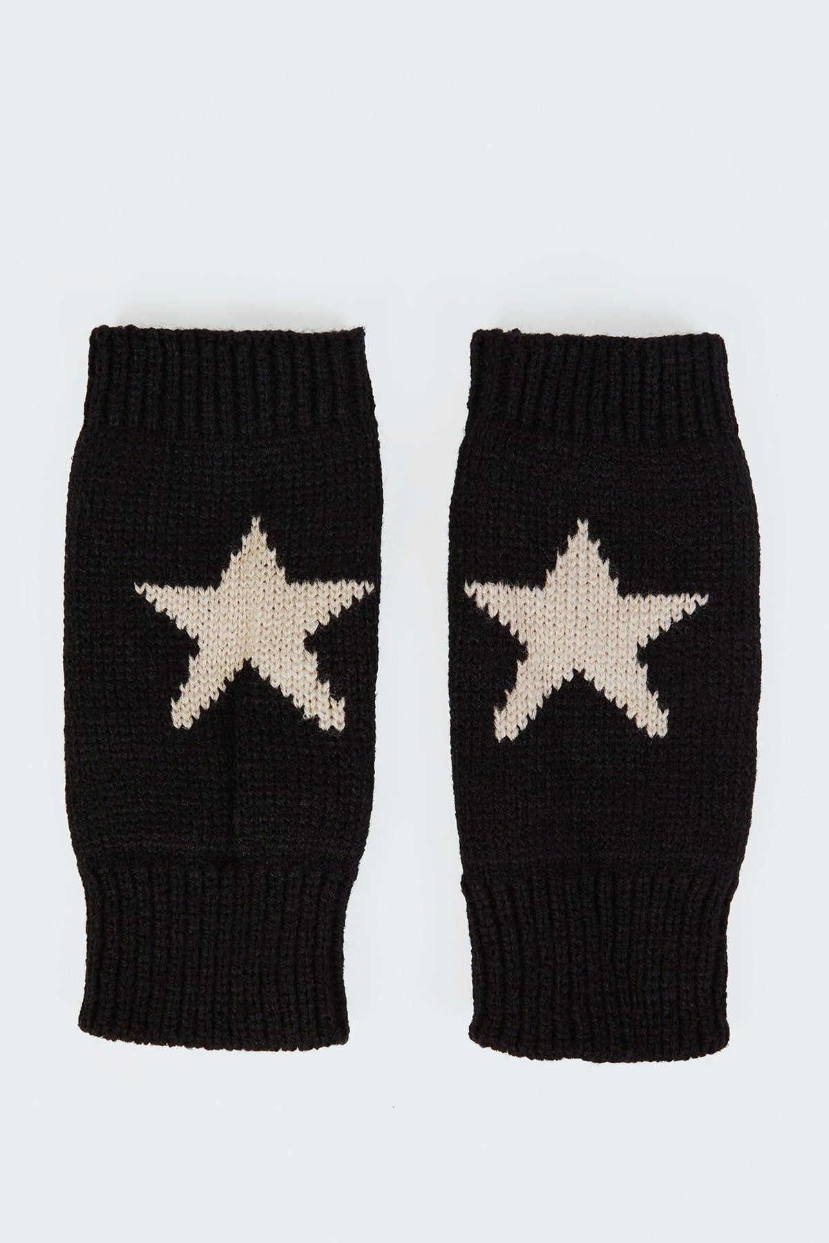 Stardust Knitted Fingerless Gloves sold by Edikted