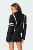 Rockstar Oversized Faux Leather Jacket sold by Edikted