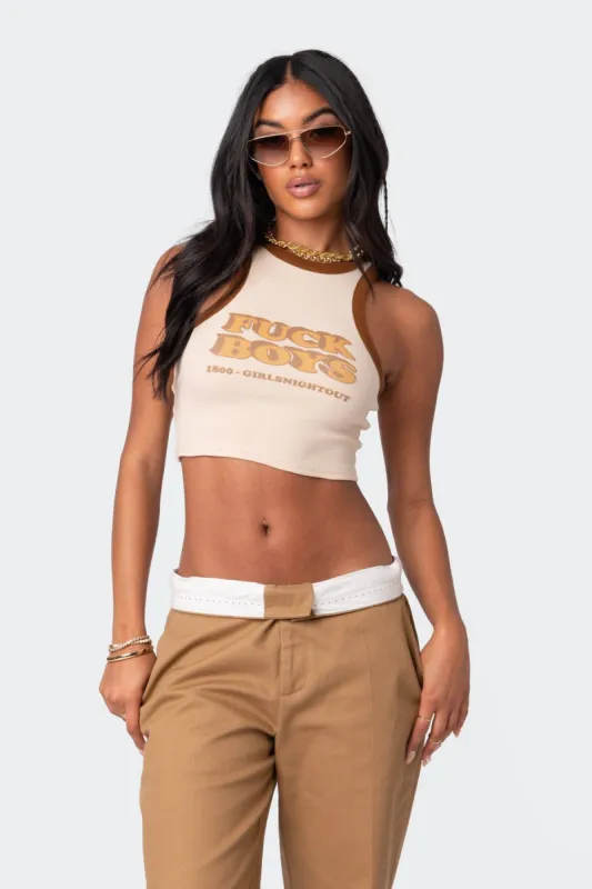 Fuck Boys Crop Tank sold by Edikted
