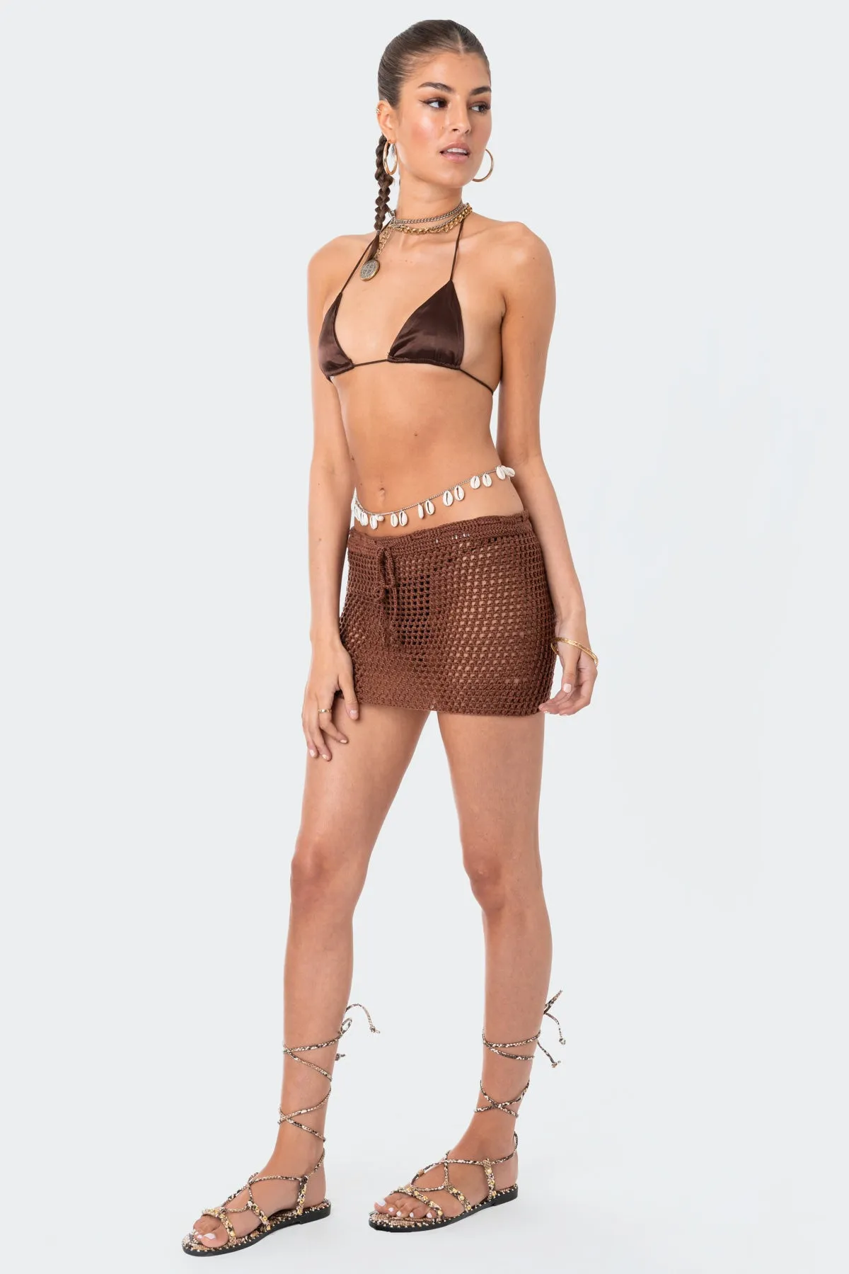 Theo Crochet Mini Skirt sold by Edikted product image thumbnail 3
