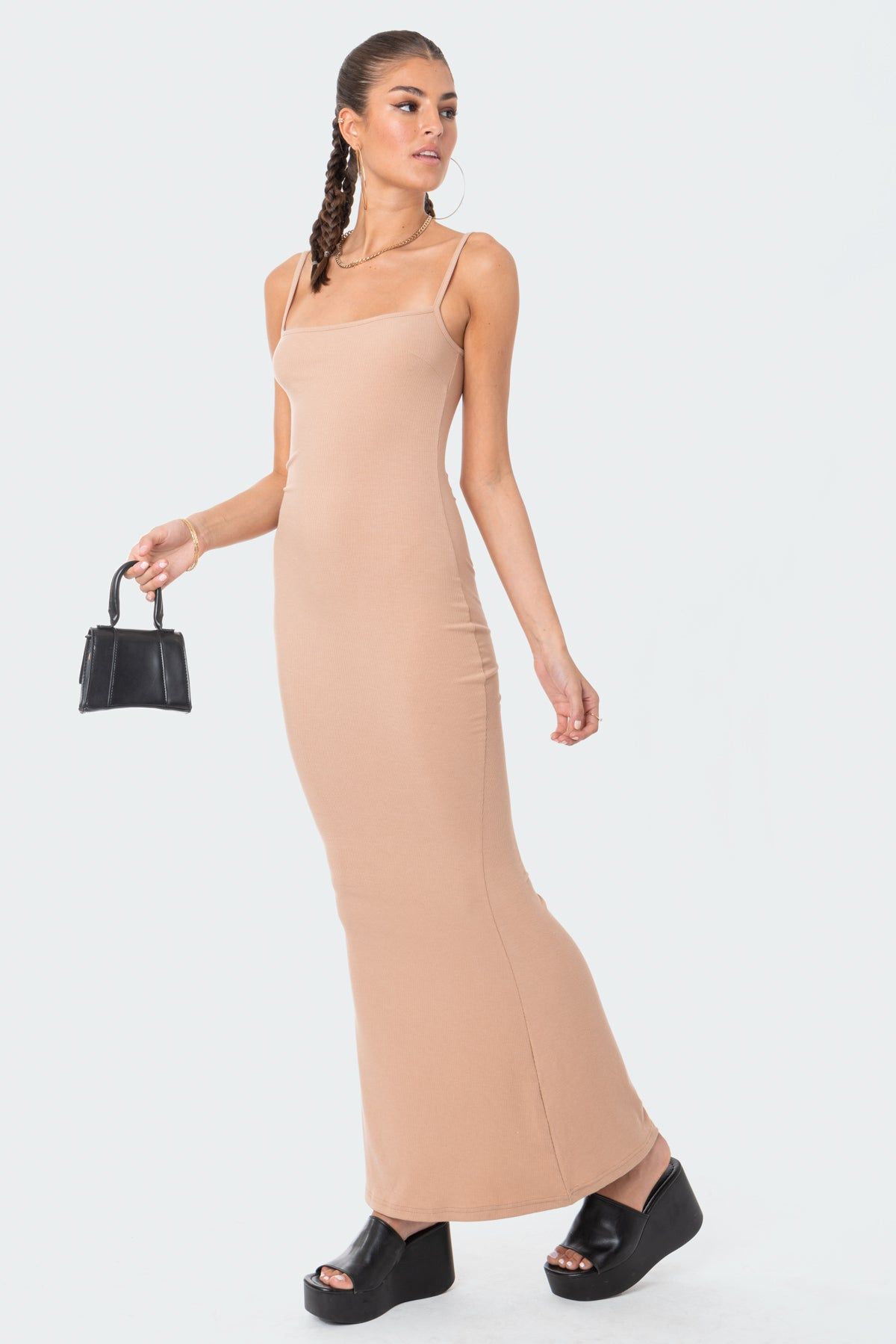 Bianca Ribbed Maxi Dress sold by Edikted product image thumbnail 3