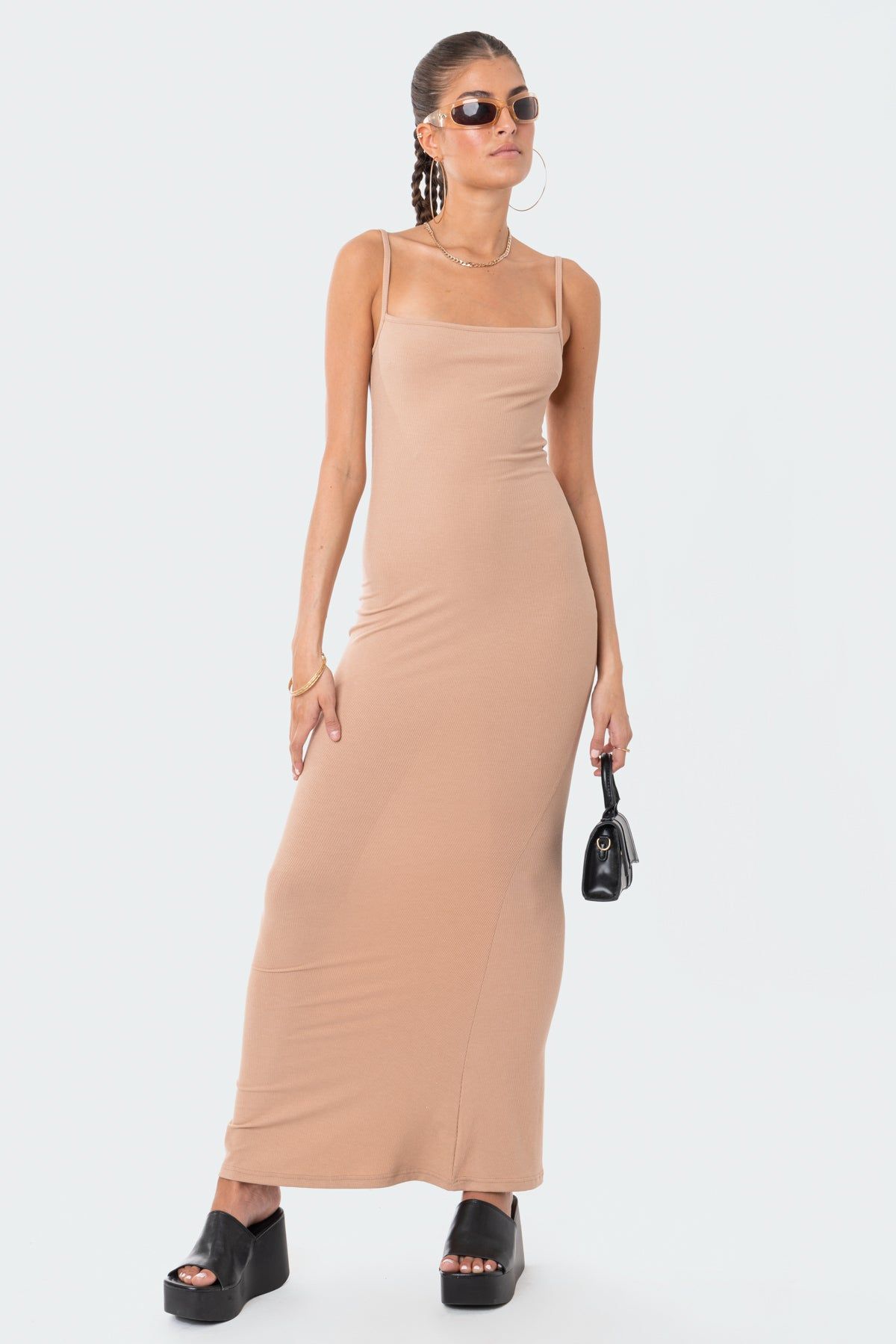 Bianca Ribbed Maxi Dress sold by Edikted