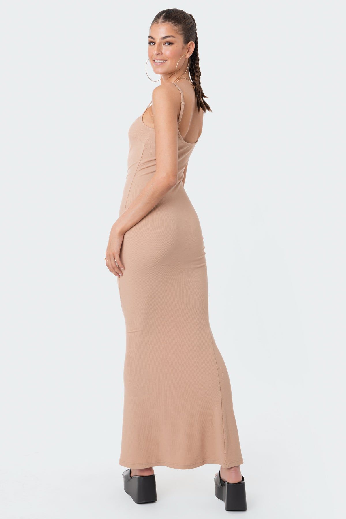 Bianca Ribbed Maxi Dress sold by Edikted product image thumbnail 5