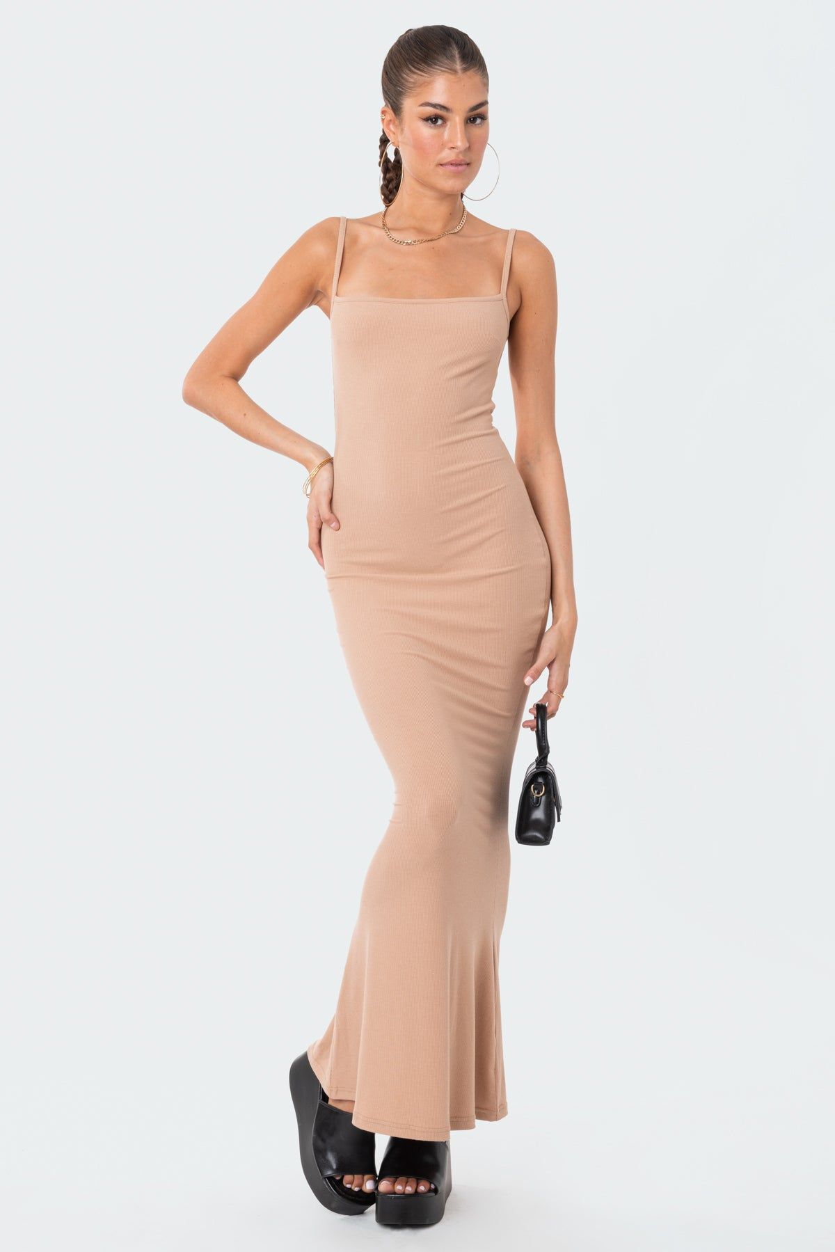 Bianca Ribbed Maxi Dress sold by Edikted product image thumbnail 2