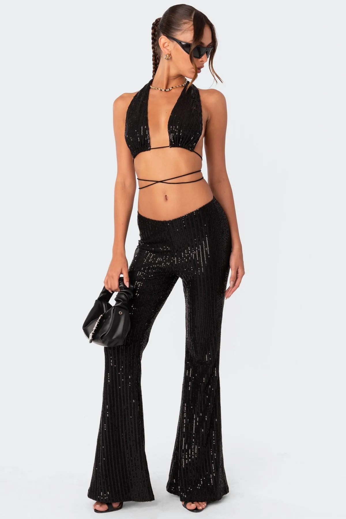 Nola Sequin Open Back Top sold by Edikted product image thumbnail 5