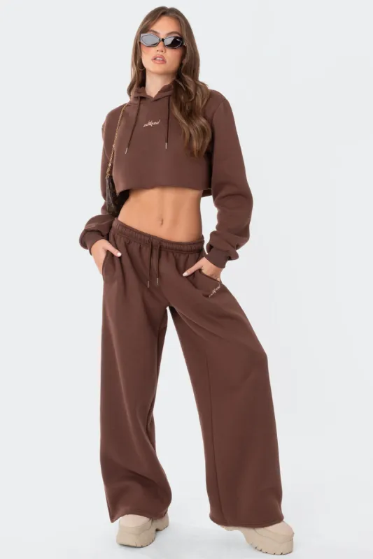 Brenna Low Rise Wide Sweatpants sold by Edikted