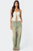 Malmo Printed Tie Front Top sold by Edikted