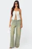 Malmo Printed Tie Front Top sold by Edikted