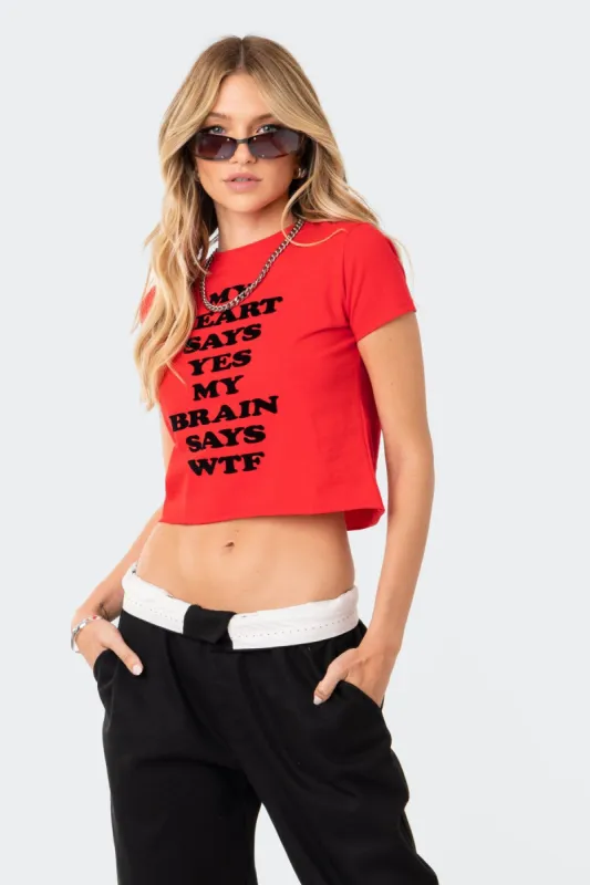 Wtf Rolled Hem T-Shirt sold by Edikted