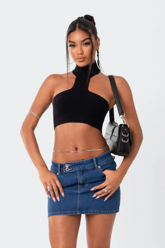 Avril Knitted Crop Top made by Edikted