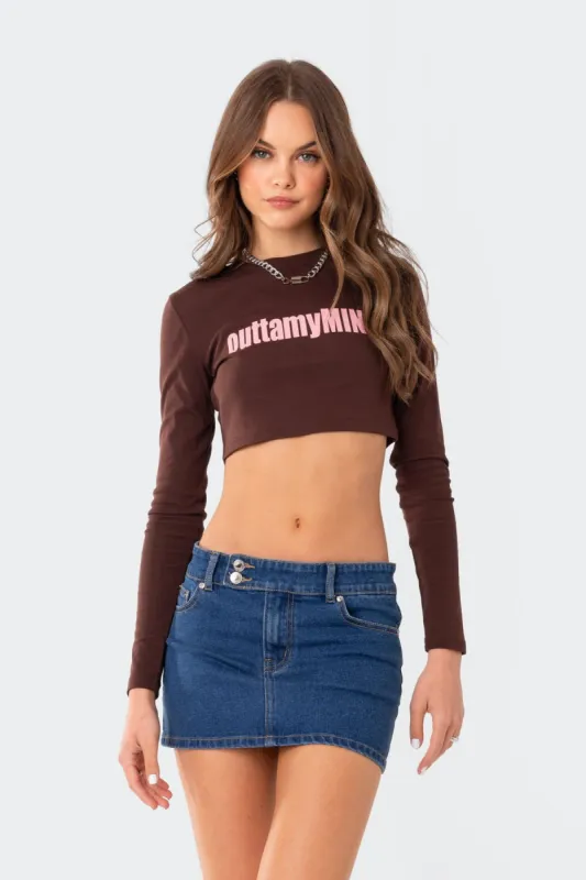 Outta My Mind Crop Top sold by Edikted