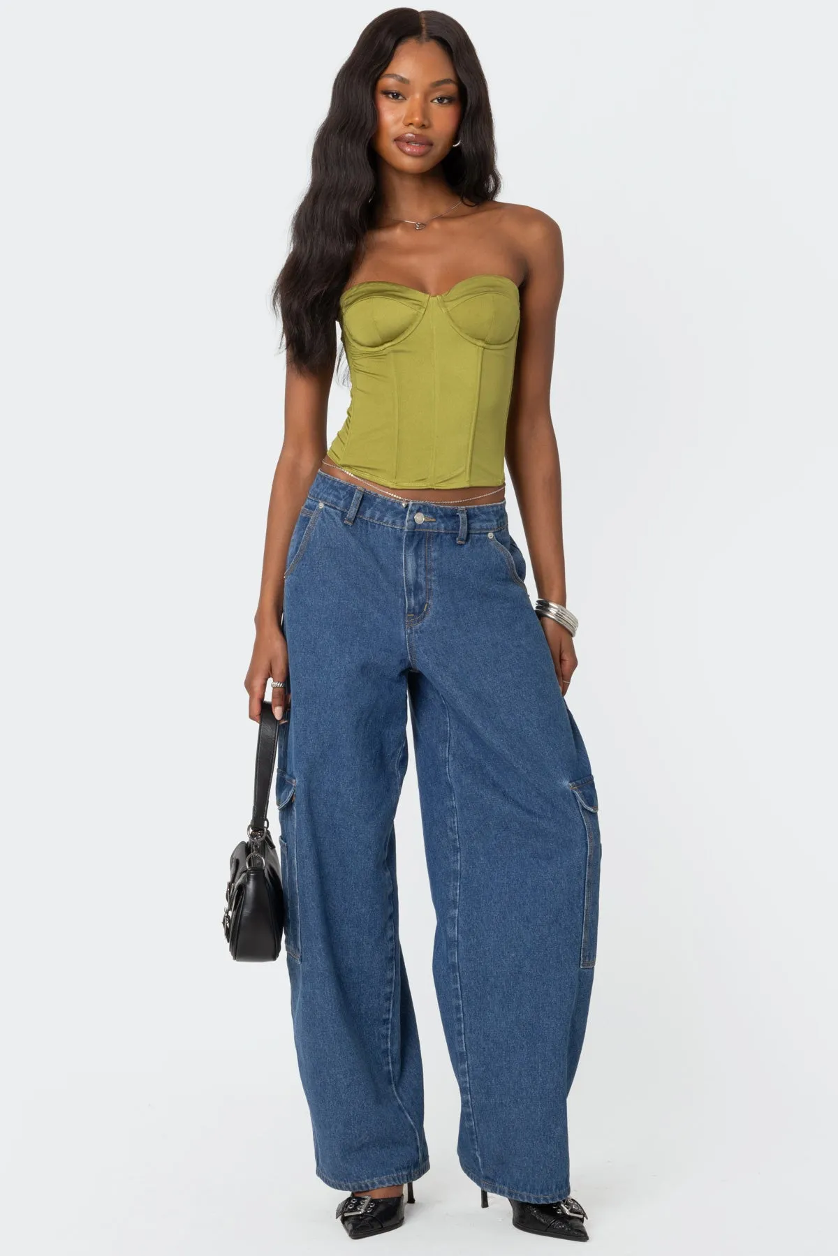 Duna Shiny Corset sold by Edikted product image thumbnail 2