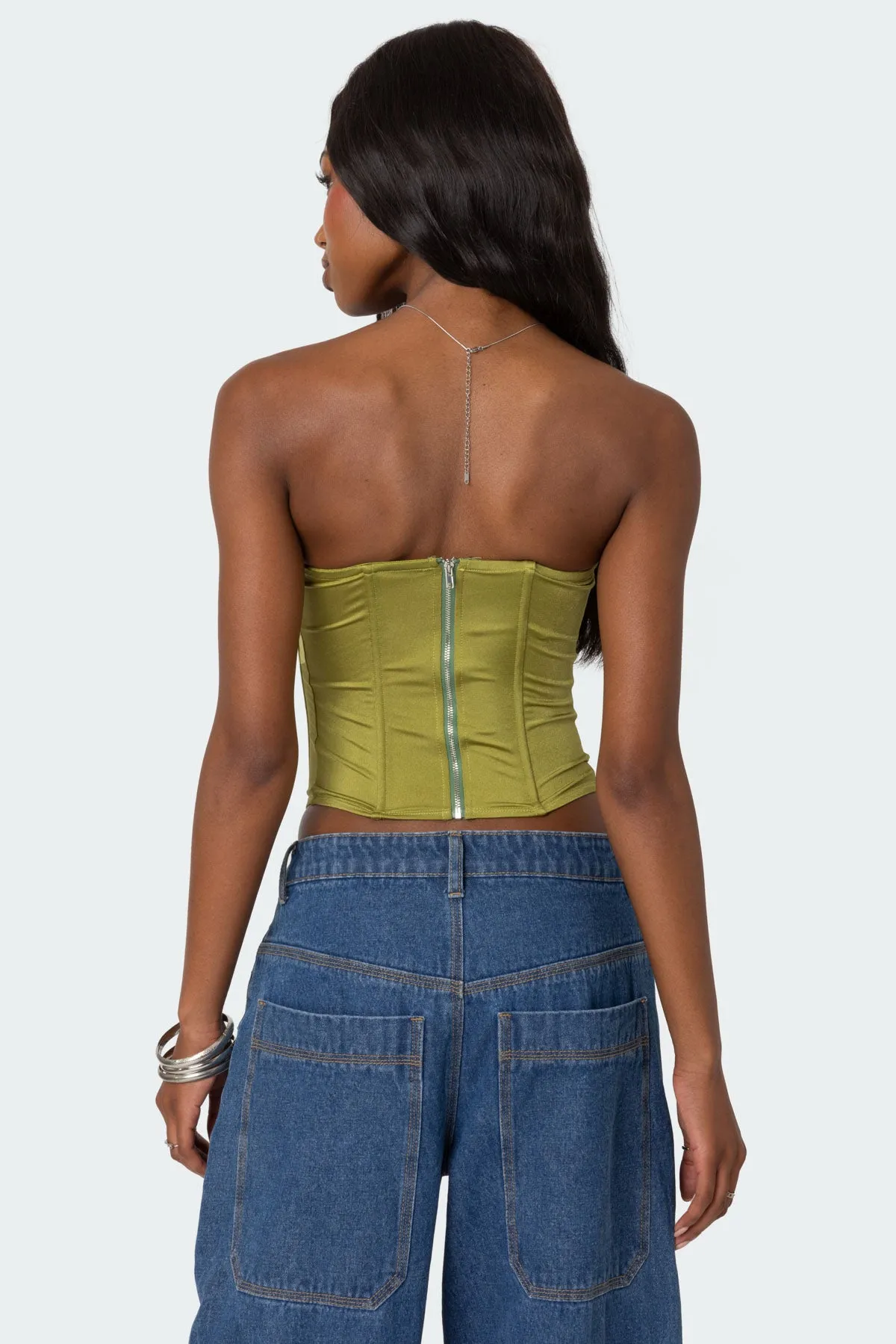 Duna Shiny Corset sold by Edikted product image thumbnail 5