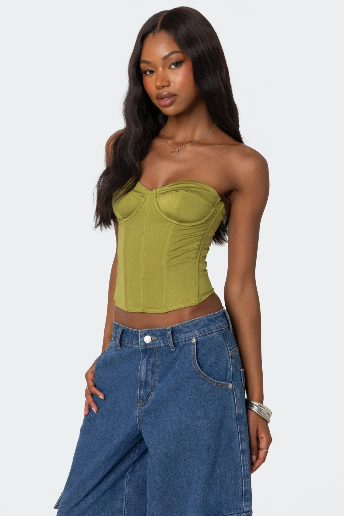 Duna Shiny Corset sold by Edikted product image thumbnail 3