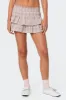 Shani Plaid Ruffled Mini Skirt sold by Edikted