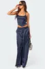 Kelsey Satin Effect Trousers sold by Edikted