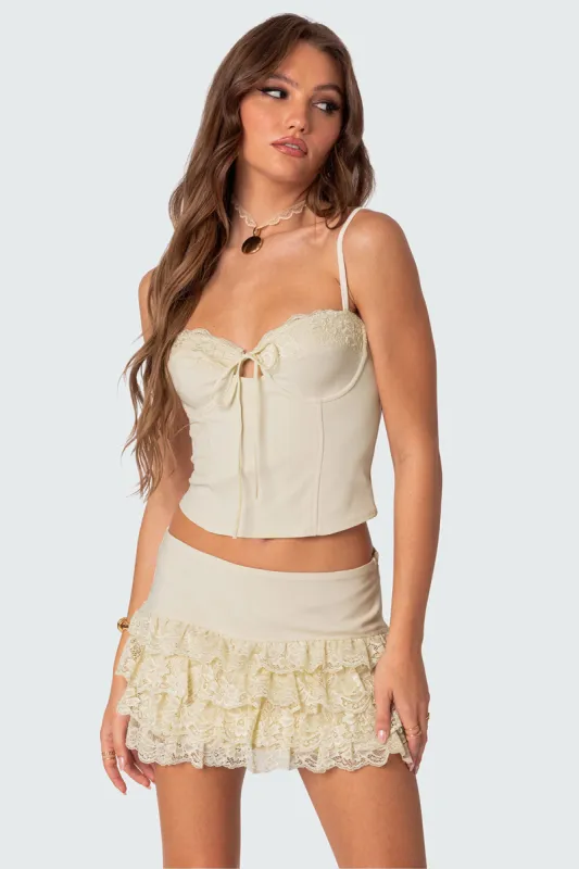 Maisie Lacey Cupped Corset sold by Edikted