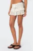 Ruffled Crochet Mini Skirt sold by Edikted